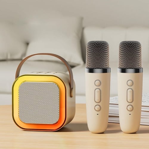 ✨️✨️Mini macchina per karaoke con microfoni wireless🎤🎶