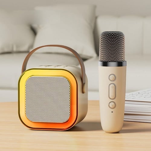 ✨️✨️Mini macchina per karaoke con microfoni wireless🎤🎶