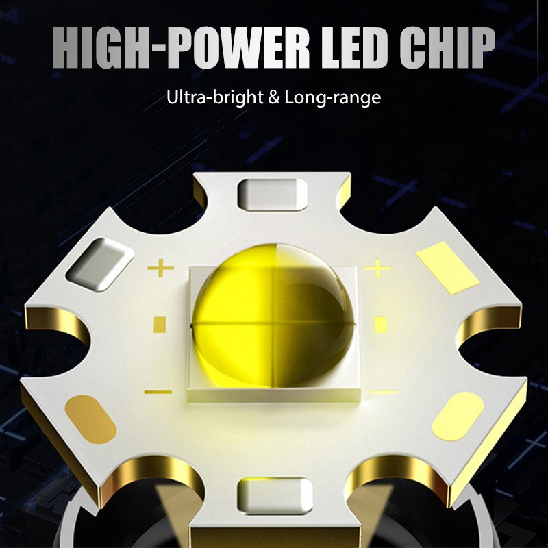 Torcia LED ricaricabile P50 con zoom regolabile