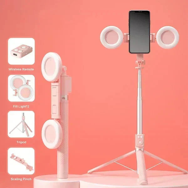🔥Vendita calda SCONTO DEL 52%🎁Nuovo selfie stick e treppiede multifunzionale migliorato con telefono estraibile
