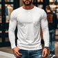T-shirt Uomo Henley Manica Lunga Slim Fit