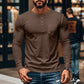 T-shirt Uomo Henley Manica Lunga Slim Fit