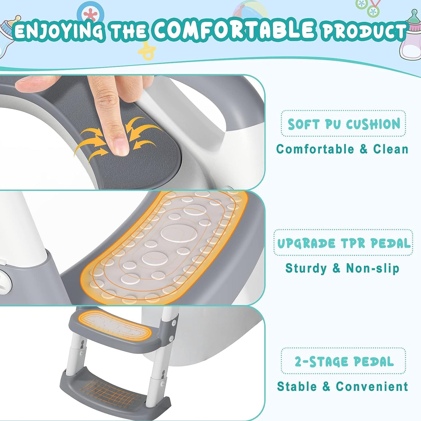 🔥Vendita calda SCONTO DEL 50%🎁Sedile WC per vasino con scaletta