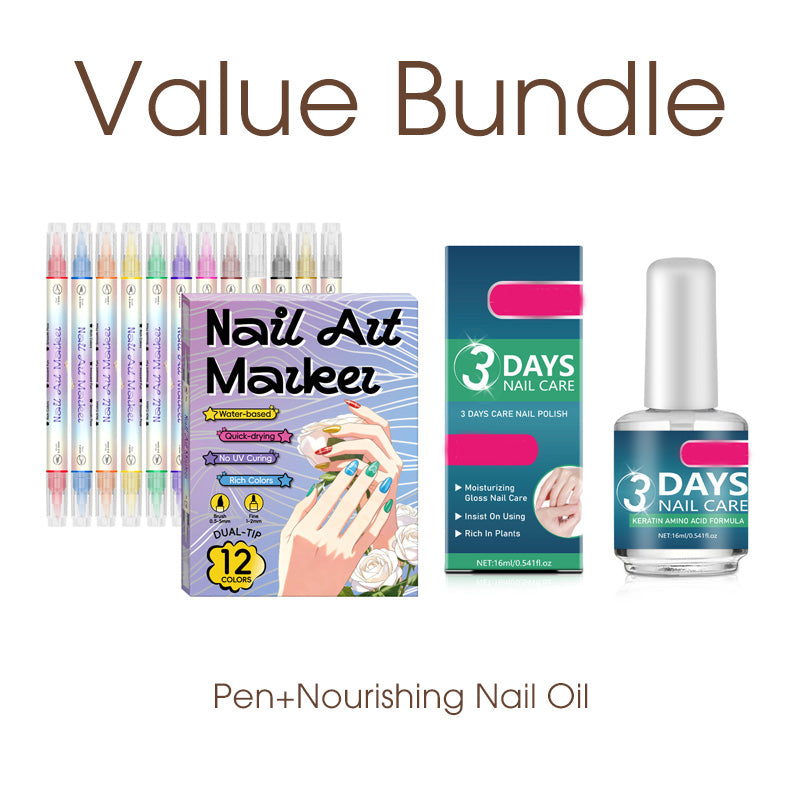 Set Pennarelli Nail Art a Doppia Punta per Decorazione Unghie
