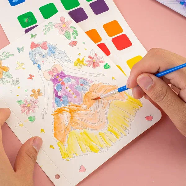 Album da disegno creativo disegnato a mano con adesivi