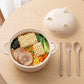 Set di ciotole per noodles istantanei da 1300 ml con coperchio e posate