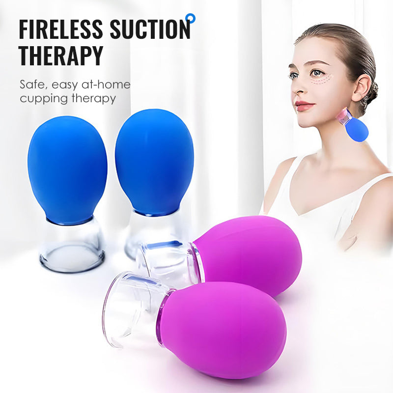 Coppette massaggianti sottovuoto in vetro e silicone