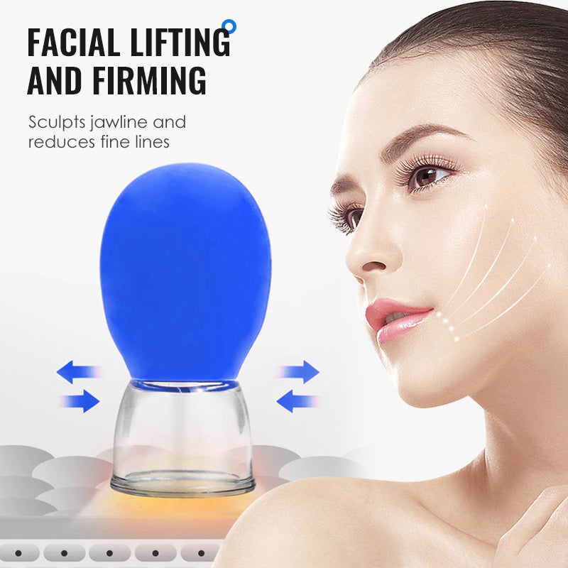 Coppette massaggianti sottovuoto in vetro e silicone