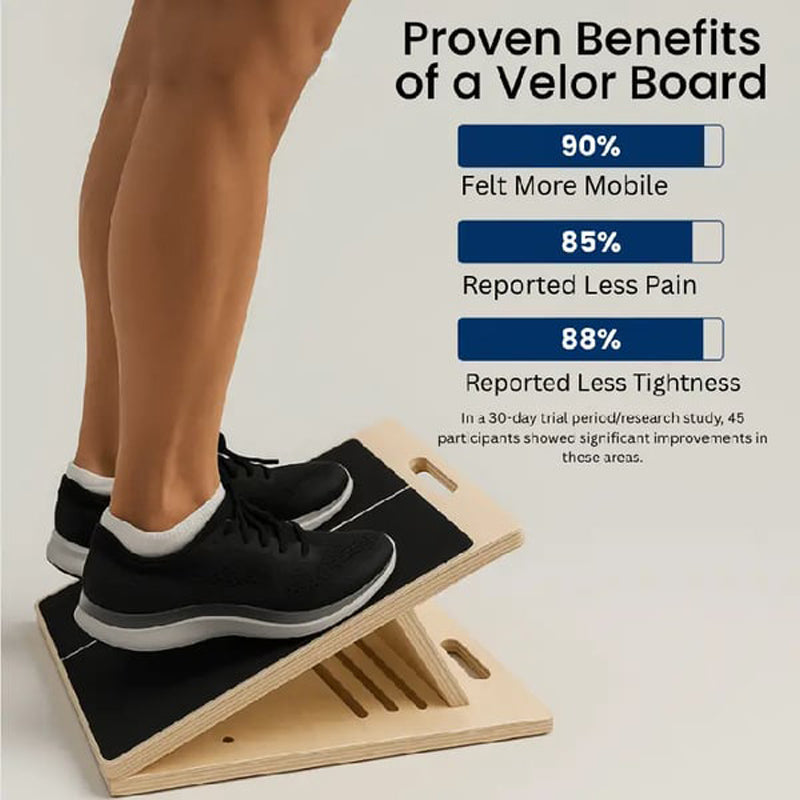 Tavoletta Inclinata Regolabile in Legno per Stretching Polpacci e Fitness