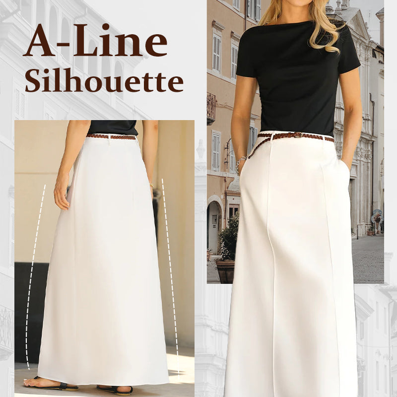 Gonna lunga fino ai piedi in stile retrò da donna