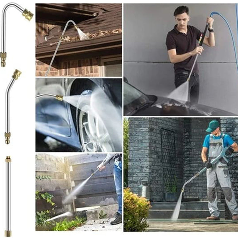 💧 57% DI SCONTO! 🚿 Set di Canne per Pulizia ad Alta Pressione 4000 PSI (10 PEZZI) – Portata Estesa, Resistenza alla Corrosione & Attacco Rapido 🔧