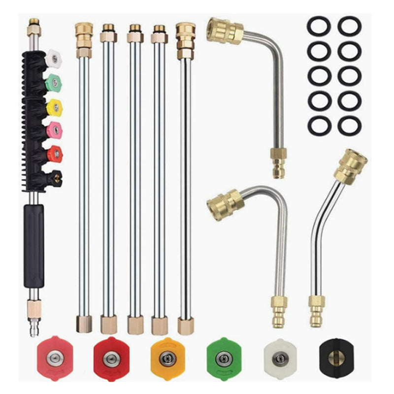 💧 57% DI SCONTO! 🚿 Set di Canne per Pulizia ad Alta Pressione 4000 PSI (10 PEZZI) – Portata Estesa, Resistenza alla Corrosione & Attacco Rapido 🔧