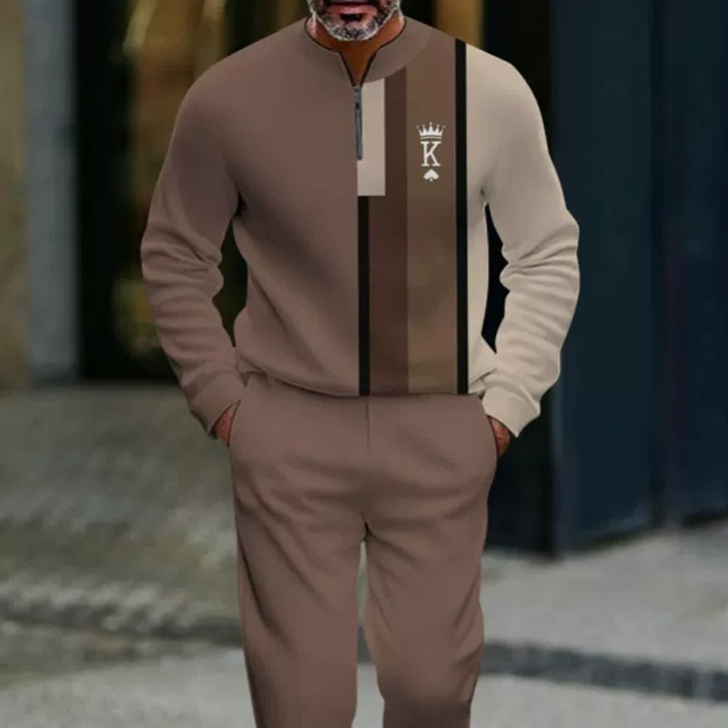 🔈🔈SCONTO DEL 50%🔥Set pullover e pantaloni con stampa grafica da uomo