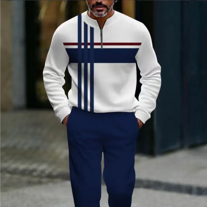 🔈🔈SCONTO DEL 50%🔥Set pullover e pantaloni con stampa grafica da uomo