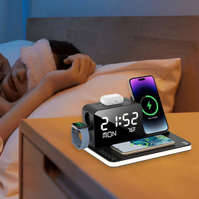 Stazione di ricarica 7-in-1 – Ricarica wireless, sincronizzazione Bluetooth & ricarica rapida 30W