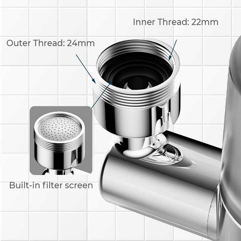 🚰 50% DI SCONTO! 🔄 Set di Ugelli Filtranti Universali per Rubinetti a 720° – 2 Modalità d'Acqua, Filtro Integrato & Installazione Facile 💧