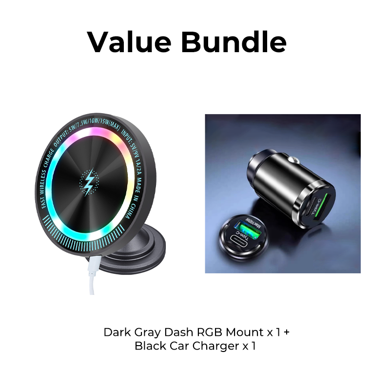 Supporto Auto Wireless Magnetico RGB con Ricarica