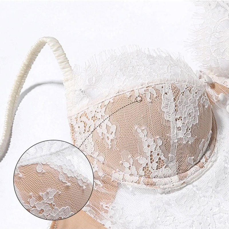 Reggiseno push-up sexy in pizzo stile francese