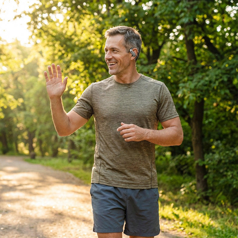 📢🔥2026 Uutuudet - 50% alennus!🎧【Auricolari Bluetooth】— Rimangono al loro posto anche se ti muovi molto, perfetti per ascoltare musica mentre corri! 🏃‍♂️✨