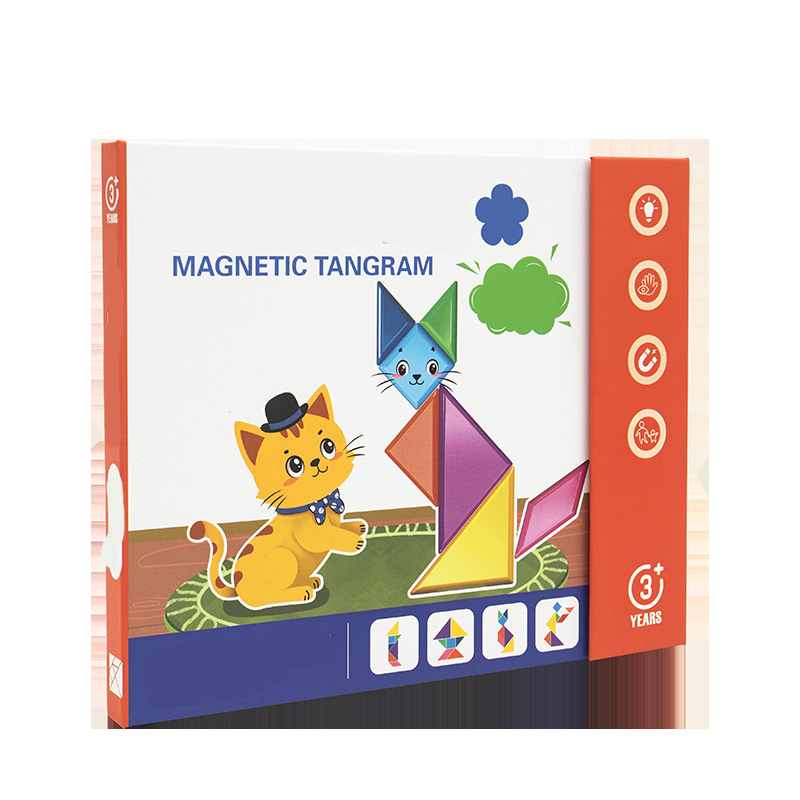 Set Puzzle Tangram Magnetico per Bambini