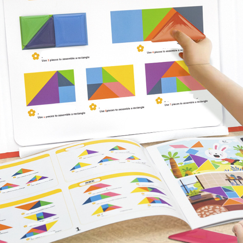 Set Puzzle Tangram Magnetico per Bambini