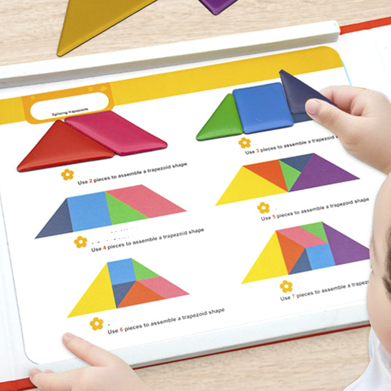 Set Puzzle Tangram Magnetico per Bambini
