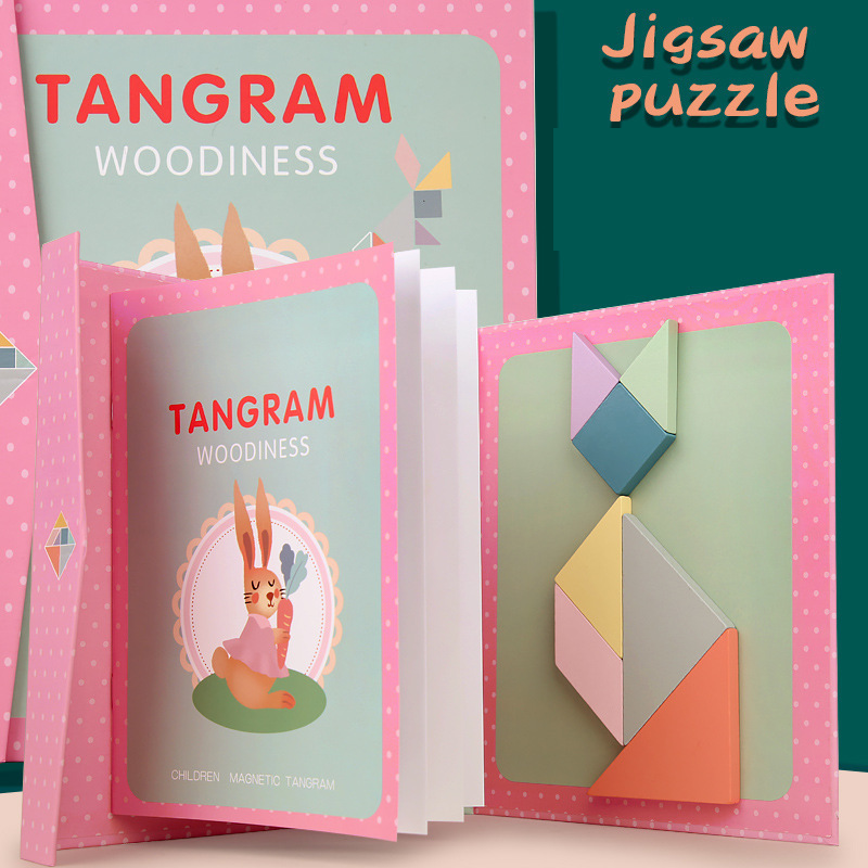 Set Puzzle Tangram Magnetico per Bambini
