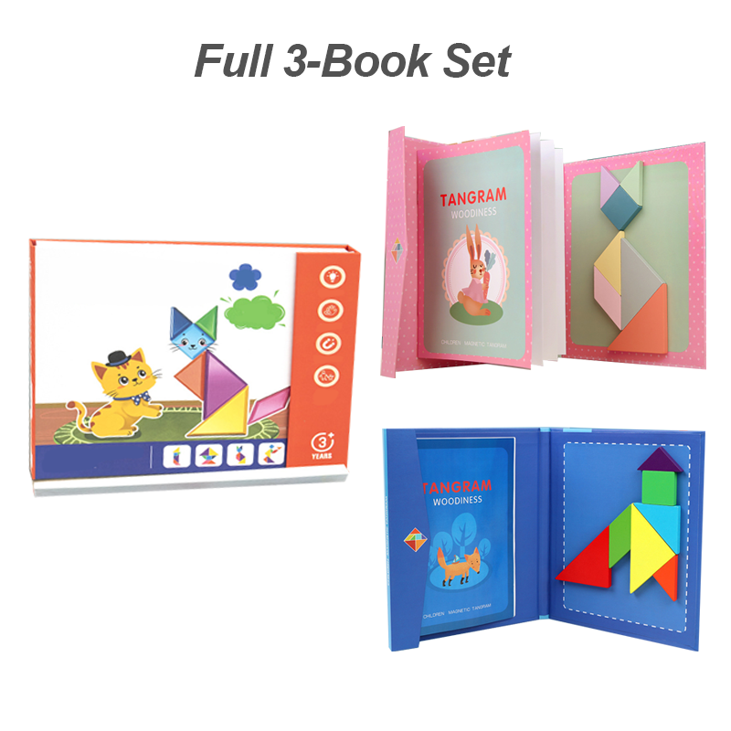Set Puzzle Tangram Magnetico per Bambini