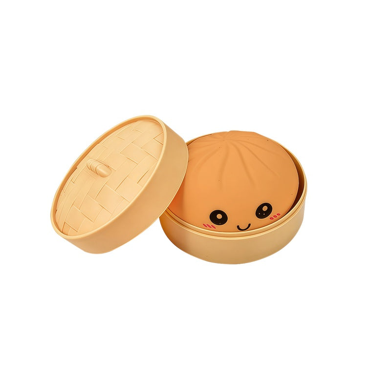 Giocattolo antistress carino a forma di raviolo con vaporiera