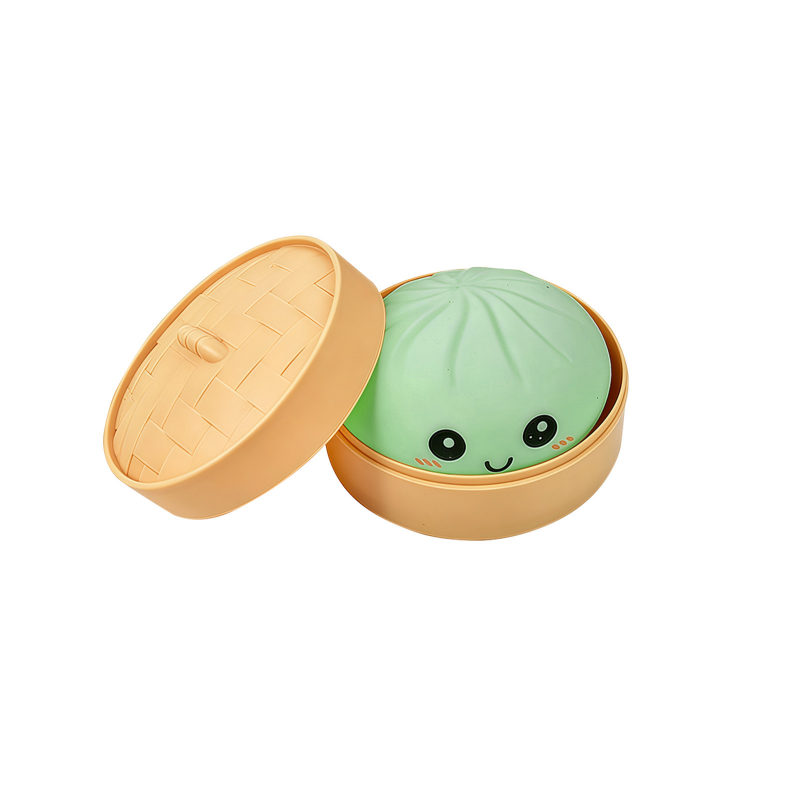 Giocattolo antistress carino a forma di raviolo con vaporiera