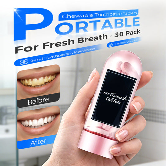 Compresse di dentifricio masticabili portatili per un alito fresco