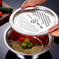 🥣 50% DI SCONTO ORA! Contenitore multifunzionale in acciaio inox dalla Germania – Set da 3 pezzi – perfetto per setacciare, grattugiare e conservare – acciaio inox 201 certificato alimentare 🍽️✨