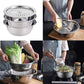 🥣 50% DI SCONTO ORA! Contenitore multifunzionale in acciaio inox dalla Germania – Set da 3 pezzi – perfetto per setacciare, grattugiare e conservare – acciaio inox 201 certificato alimentare 🍽️✨