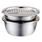 🥣 50% DI SCONTO ORA! Contenitore multifunzionale in acciaio inox dalla Germania – Set da 3 pezzi – perfetto per setacciare, grattugiare e conservare – acciaio inox 201 certificato alimentare 🍽️✨
