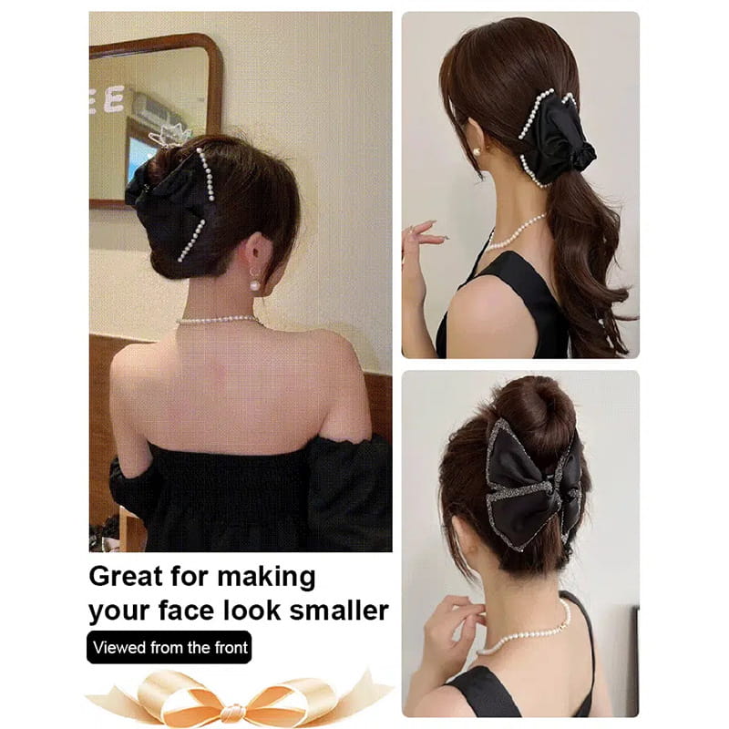 Elegante fermaglio a artiglio per capelli con grande fiocco