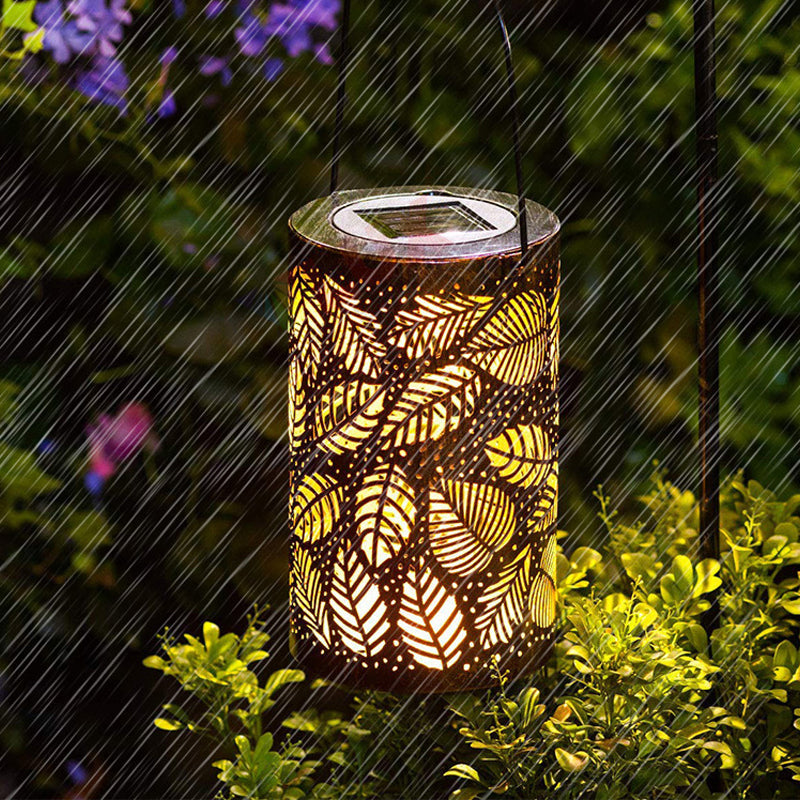 Lanterna solare sospesa con design traforato