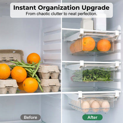 Contenitore frigo estraibile per uova, frutta e verdura