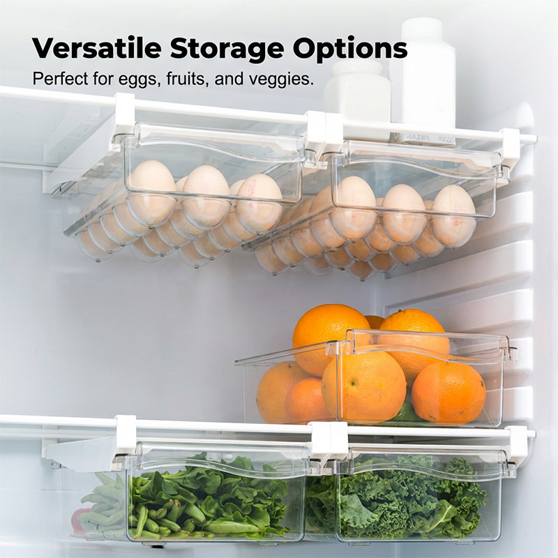Contenitore frigo estraibile per uova, frutta e verdura