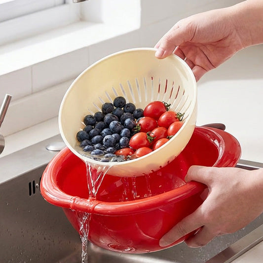 Set Ciotola e Scolapasta 2 in 1 a Forma di Frutta