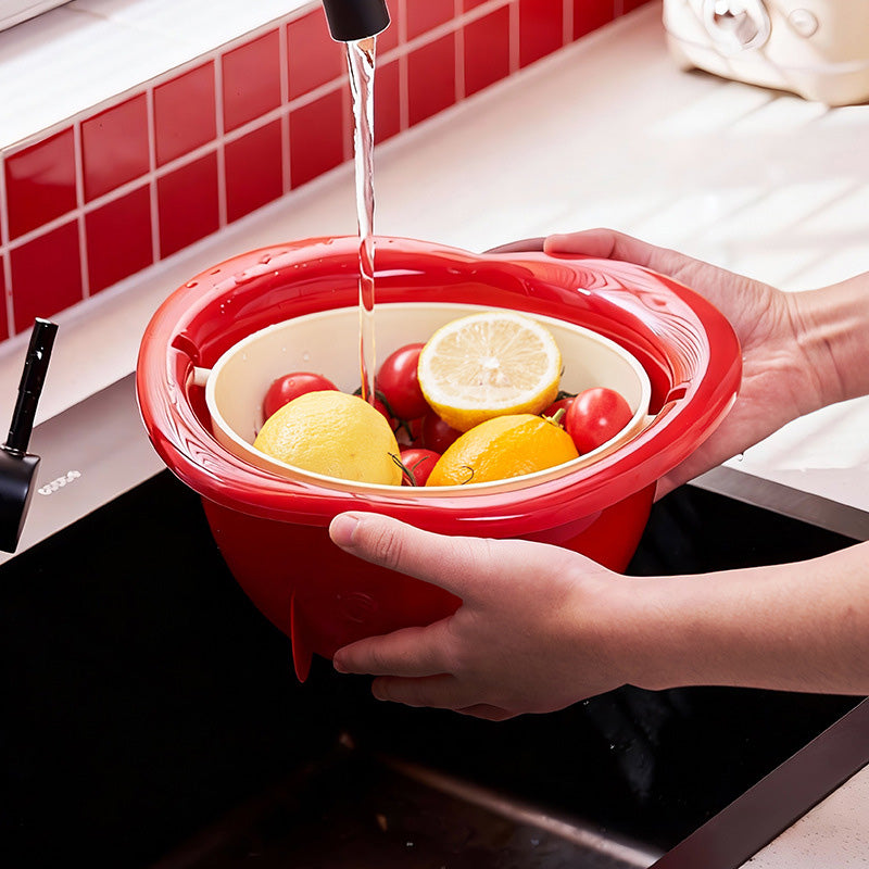 Set Ciotola e Scolapasta 2 in 1 a Forma di Frutta