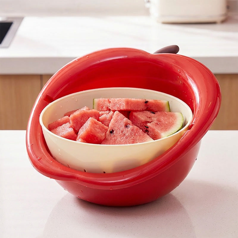 Set Ciotola e Scolapasta 2 in 1 a Forma di Frutta
