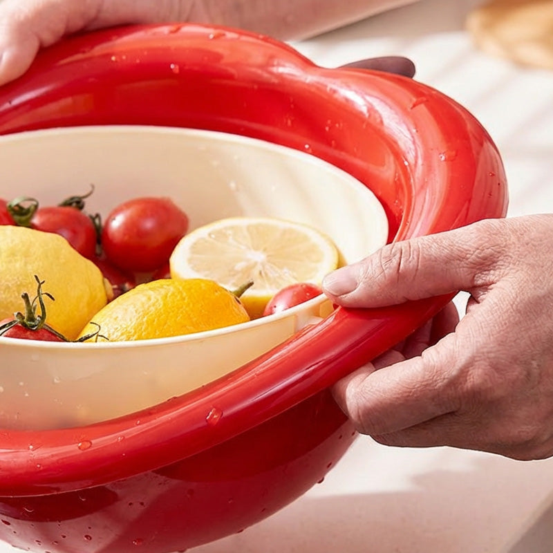 Set Ciotola e Scolapasta 2 in 1 a Forma di Frutta