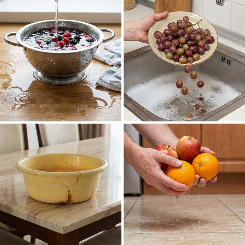 Set Ciotola e Scolapasta 2 in 1 a Forma di Frutta