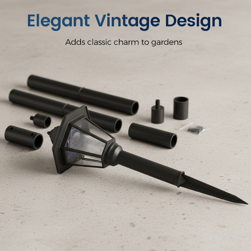 Luci da giardino esagonali vintage a energia solare