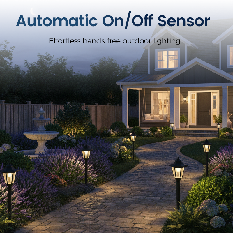 Luci da giardino esagonali vintage a energia solare