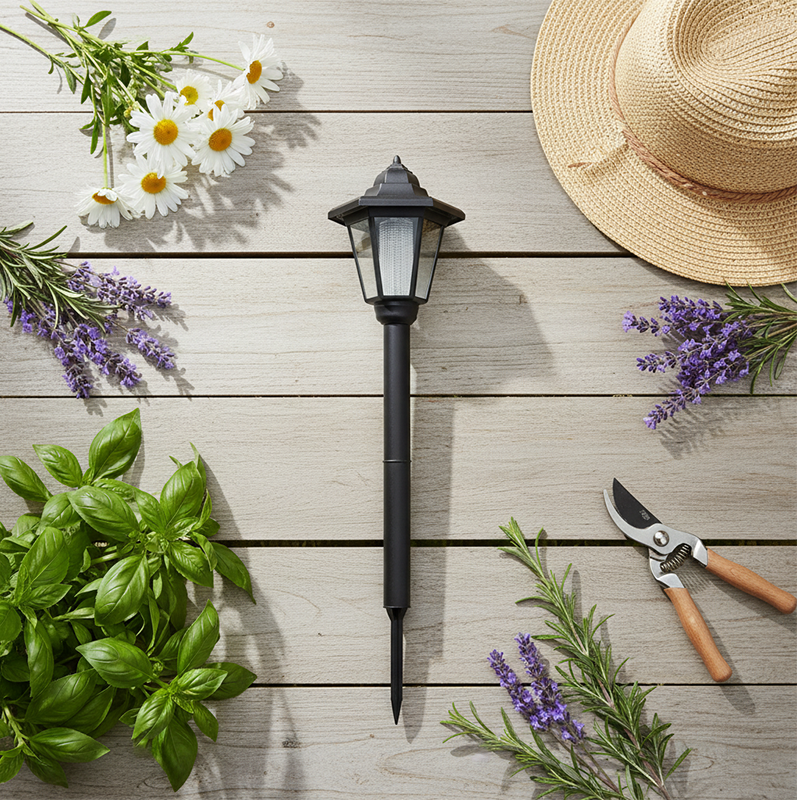 Luci da giardino esagonali vintage a energia solare