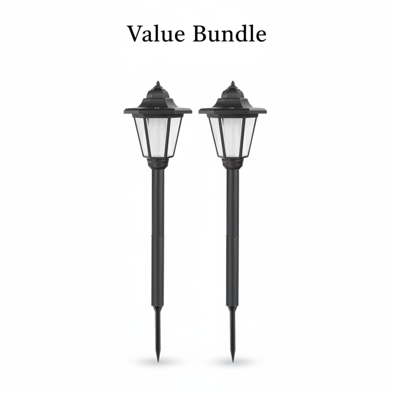 Luci da giardino esagonali vintage a energia solare