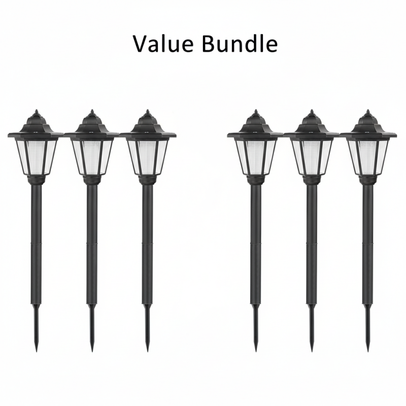 Luci da giardino esagonali vintage a energia solare