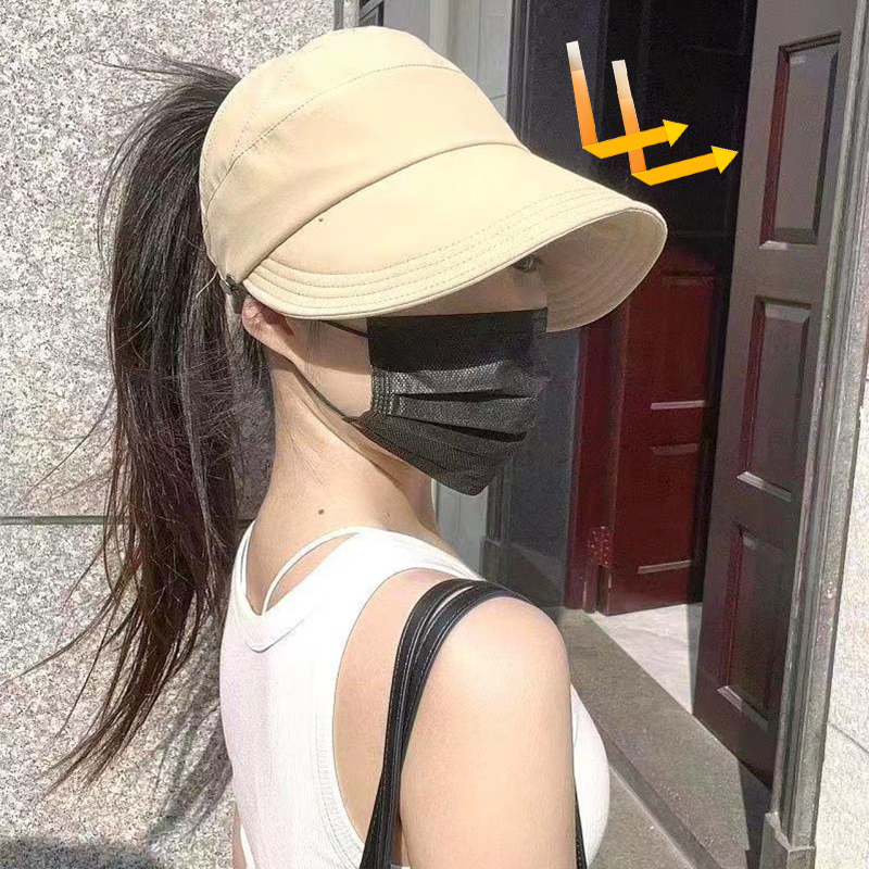 Cappello da sole a mezza calotta con tesa larga e chiusura a gancio