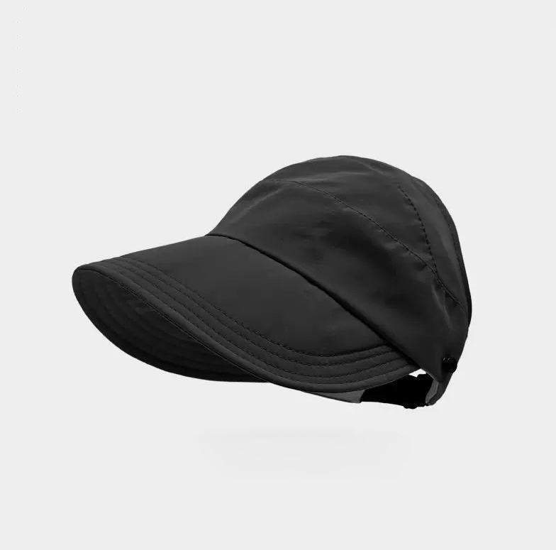 Cappello da sole a mezza calotta con tesa larga e chiusura a gancio